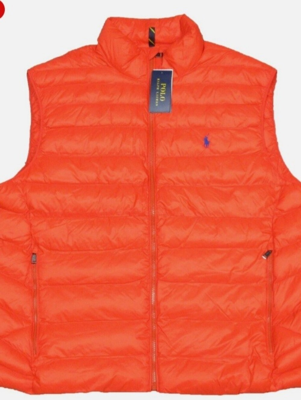 Polo by Ralph Lauren Bright Orange Quilted Puffer Vest XL